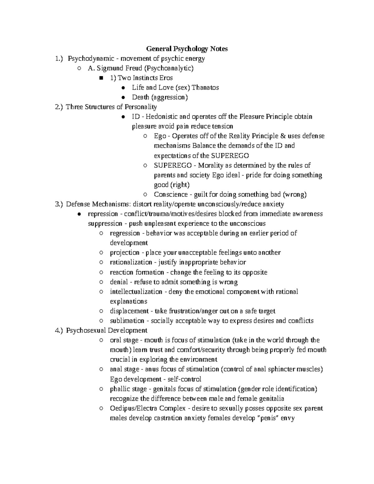 Comprehensive PSY 101 Guide to Core Concepts in Psychology - Studocu