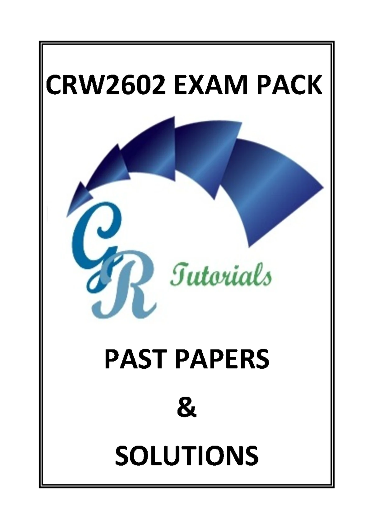 CRW2602 Possible Exam Questions & Answers for Review - Studocu