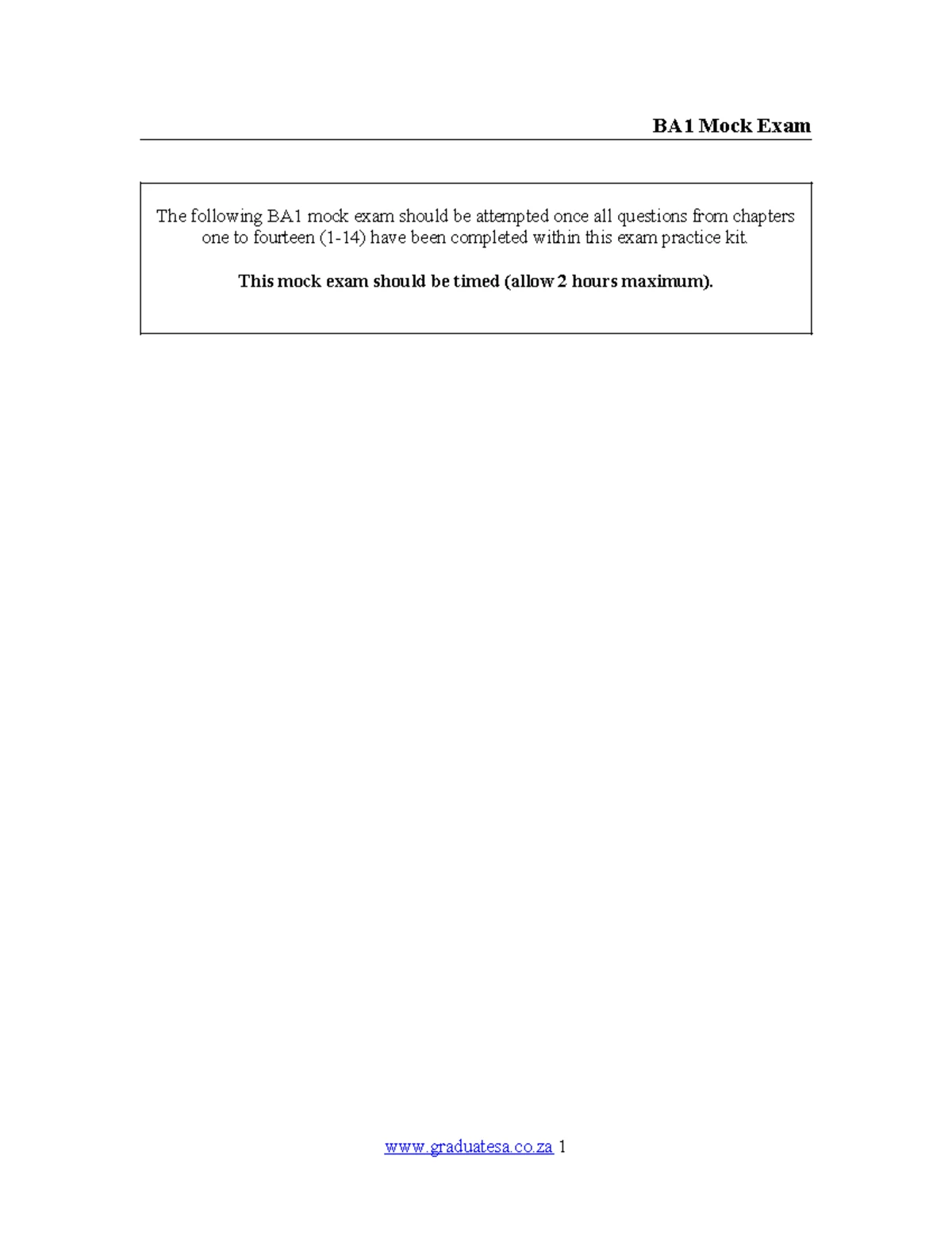 BUSL Mock Exam 1 - Answers and Study Solutions - Studocu