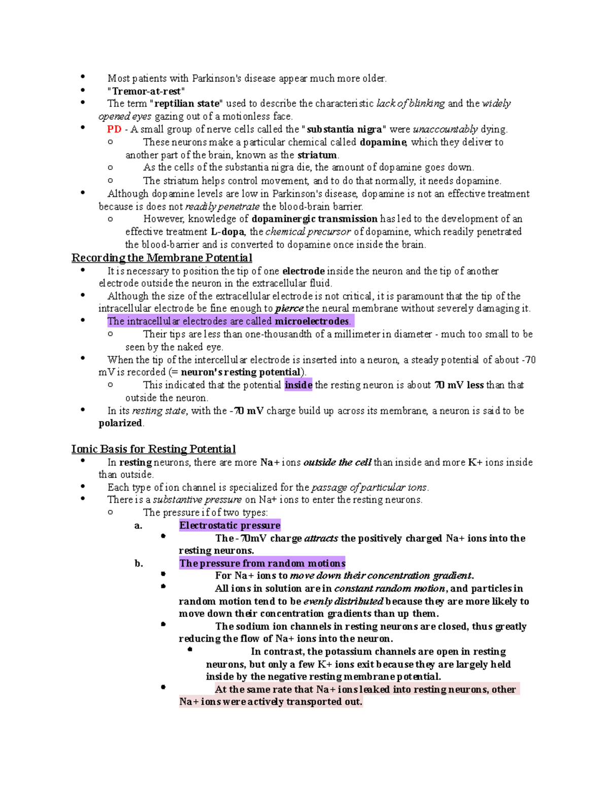 Chapter 4 - Neural Conduction and Synaptic Transmission - Most patients ...