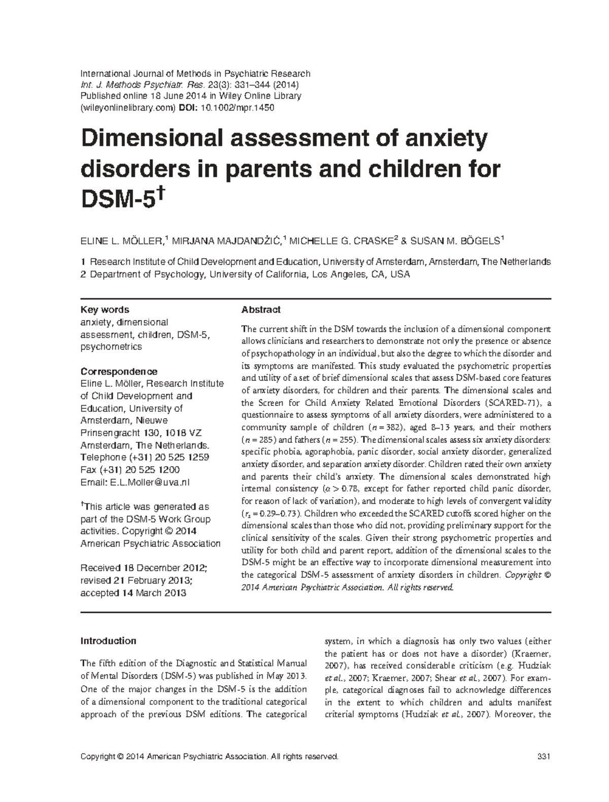 Final Exam Study Guide for PSY 101: Anxiety Disorders & DIM Assessment ...