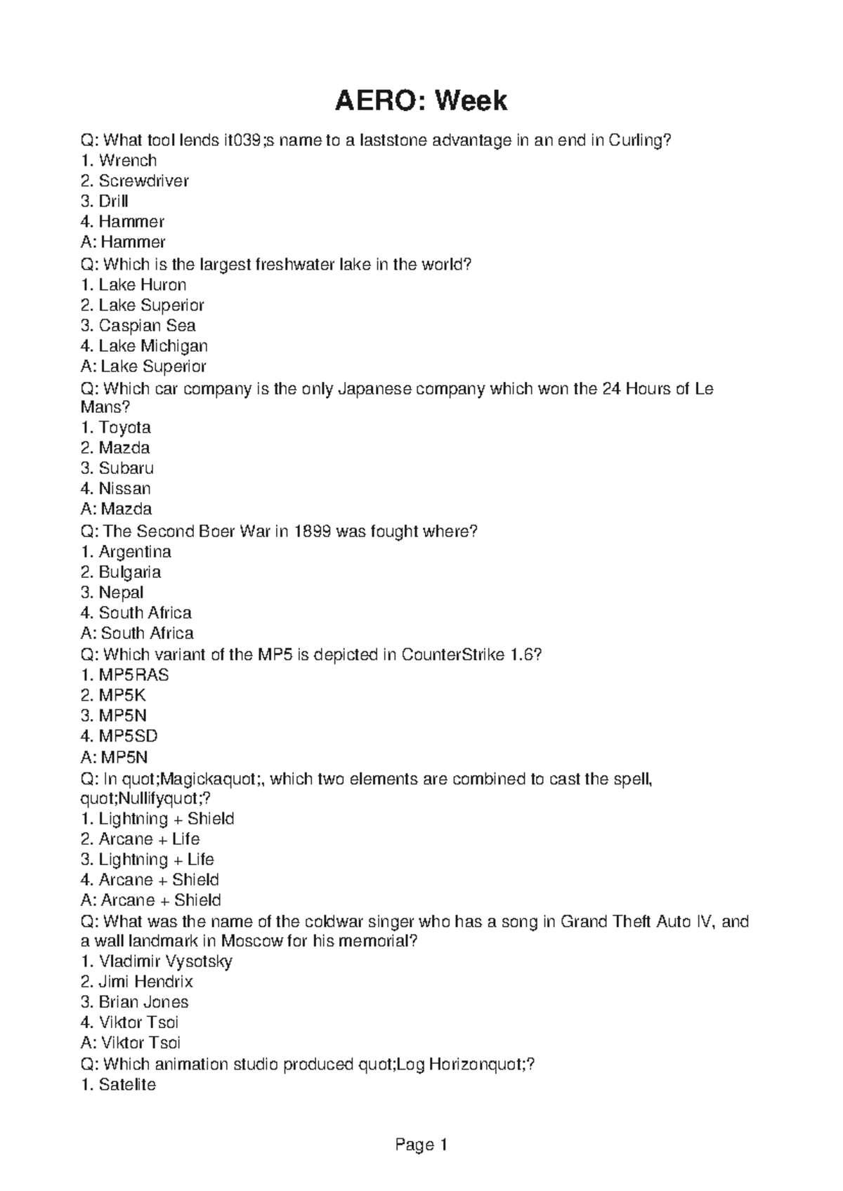 AERO147-Questions-6 - SOLMAN - AERO: Week Q: What tool lends it039;s ...