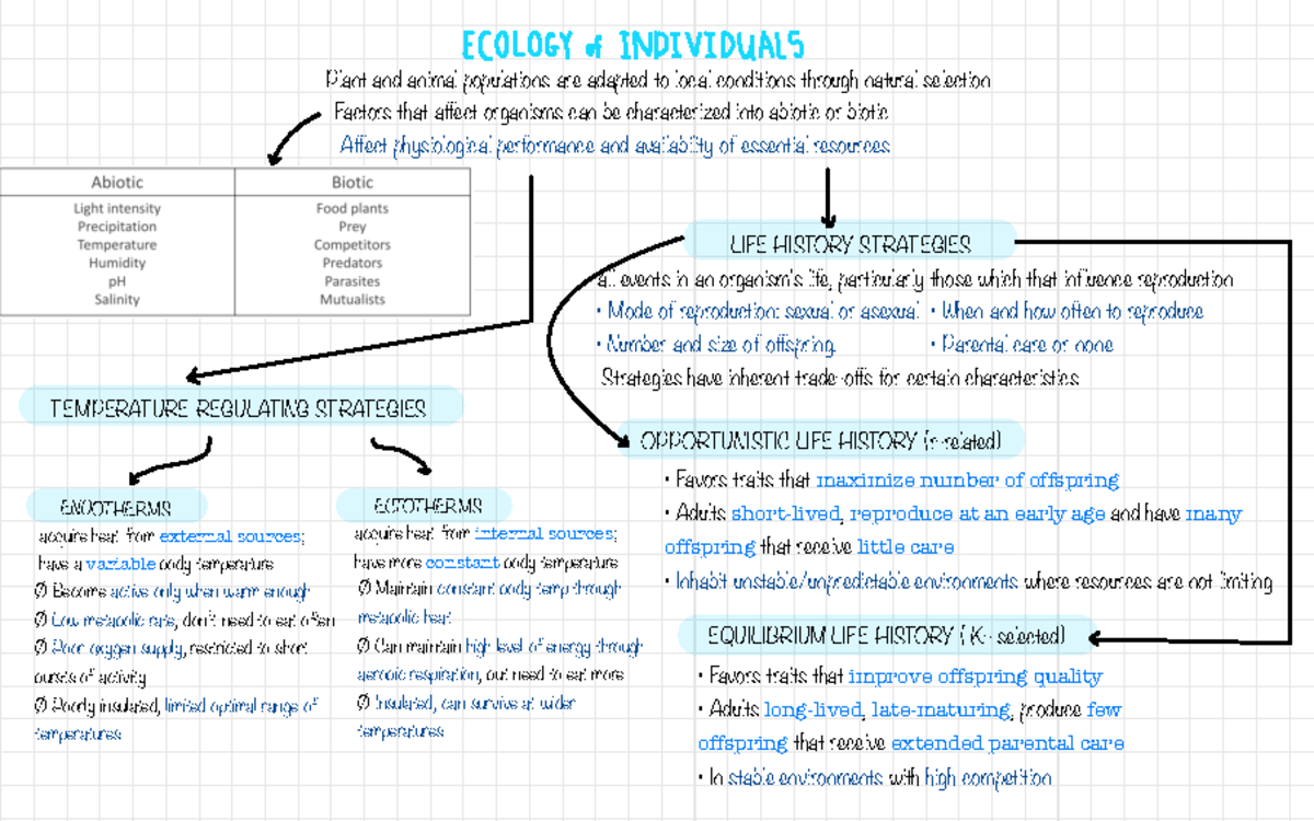 Ecology 101 - Key Concepts Mindmap and Strategies Analysis - Studocu