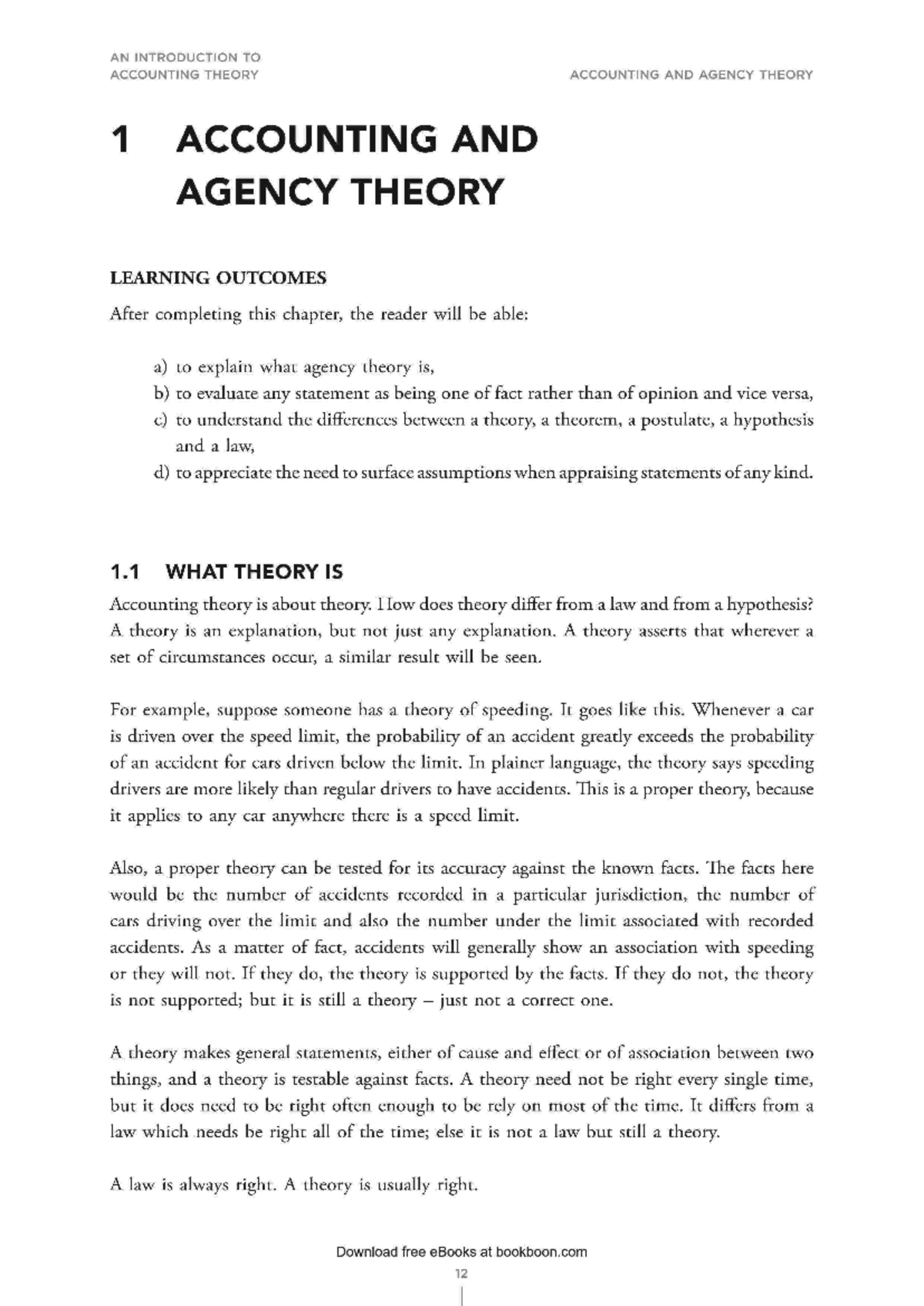 An Introduction to Accounting Theory (ACC 101 - Course Notes) - AN ...