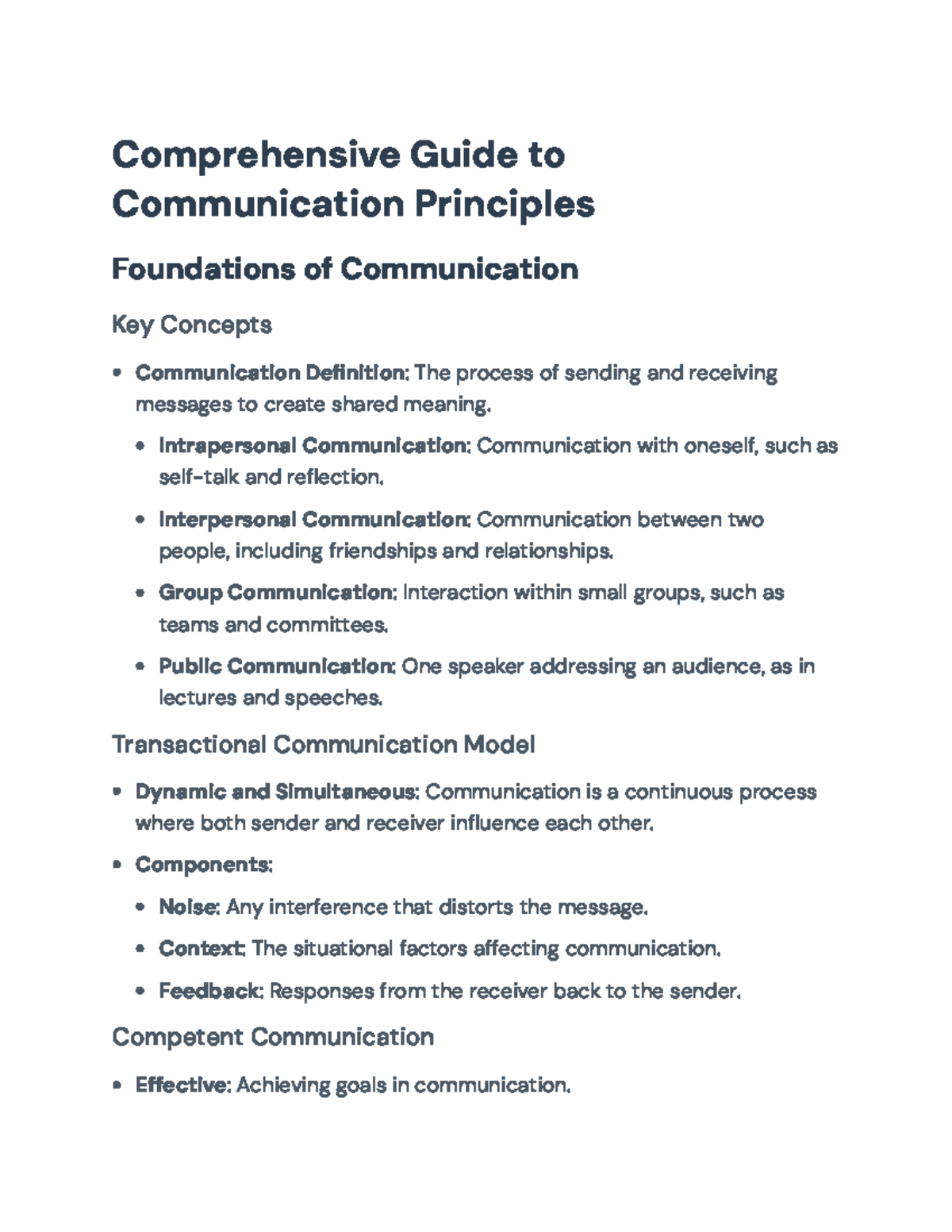 Comprehensive Communication Principles: A Study Guide for CHM101 ...