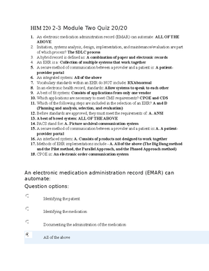 HIM 220 Module Six Worksheet - HIM 220 Module Six Worksheet Visit the ...