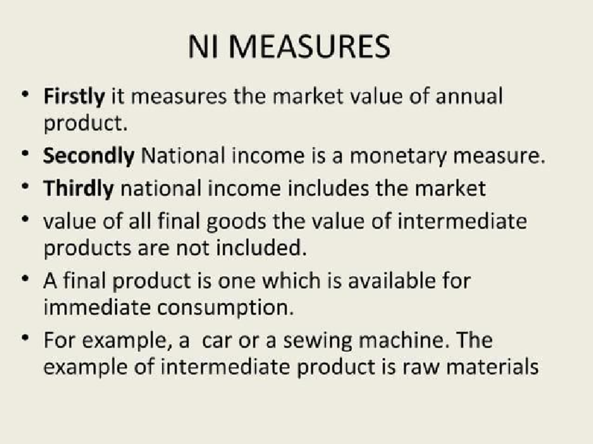 National Income Measurement: Key Methods and Components - Studocu