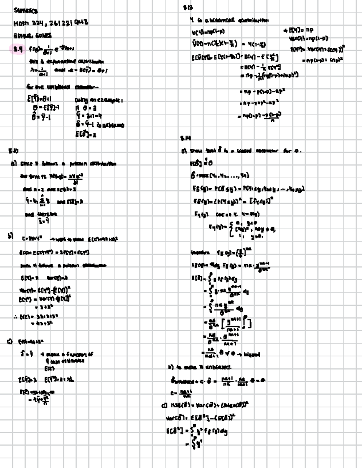 Assignment 1 worked through - Statistics 8. 13 Math 324 , 261221943 Y ...