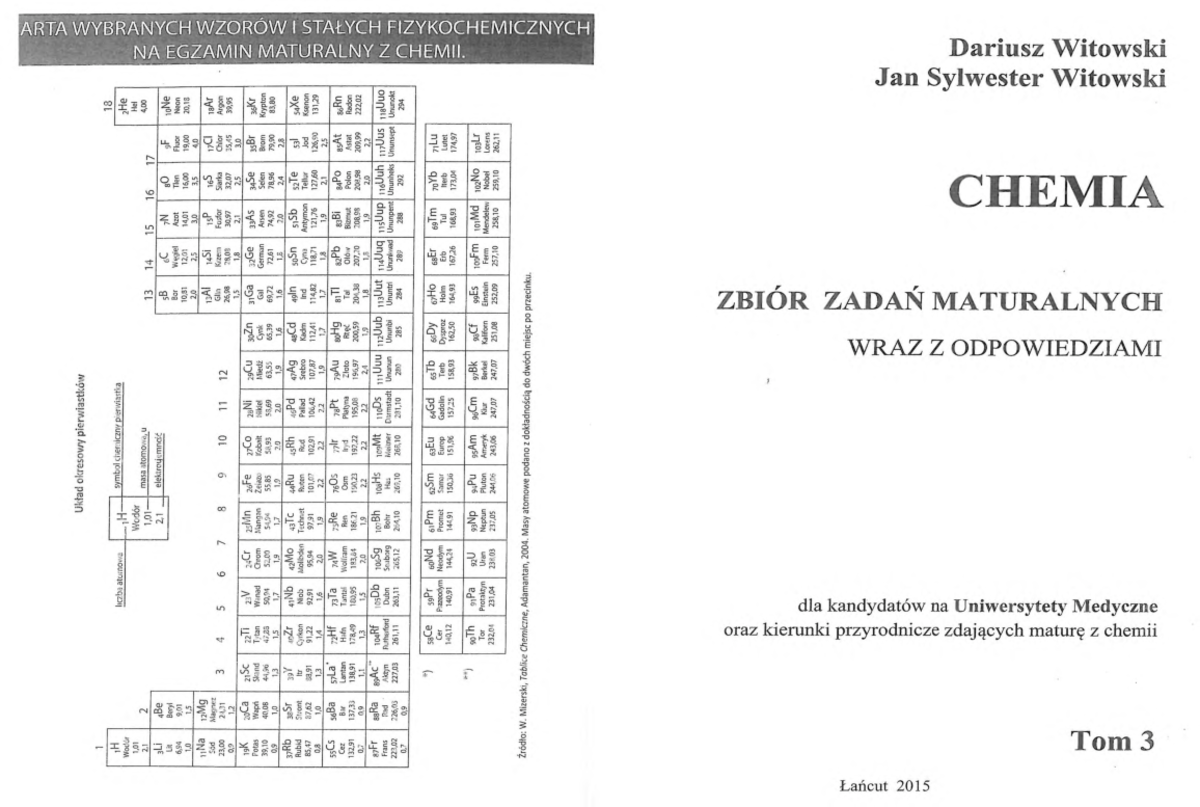 Witowski Przed Próbną Maturą Sprawdzian 1 Chemia www.studocu.com