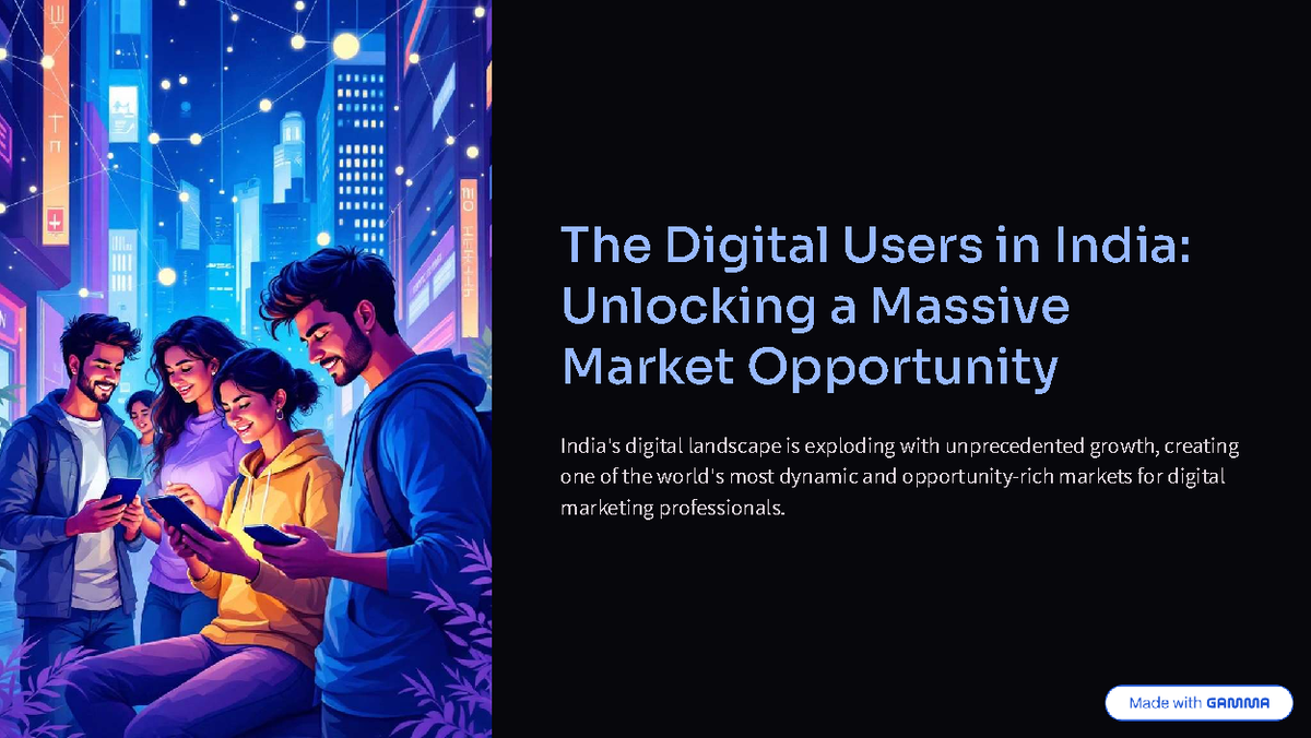 Digital Users in India: A Market Opportunity Analysis - Studocu