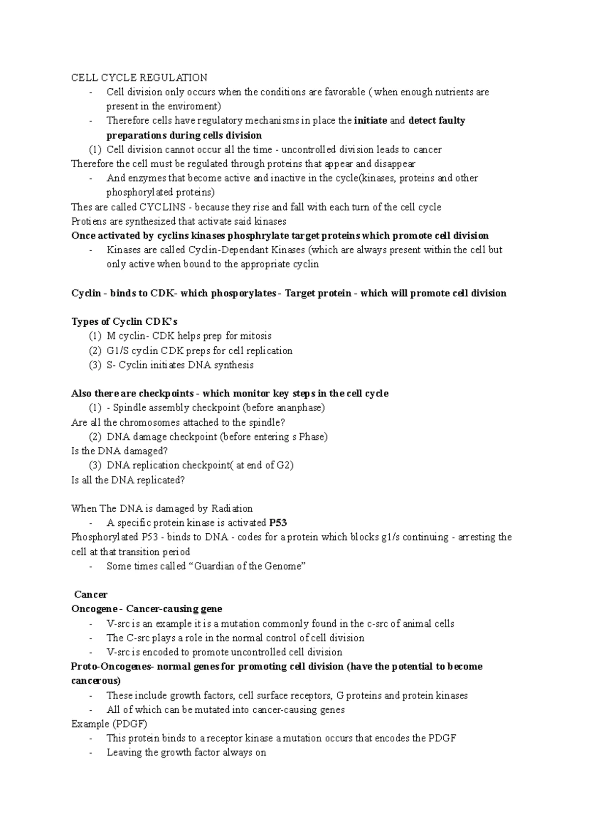 Chapter 11 Notes - Chapter 11 Cell cycle+cell Division 11 Cell division ...