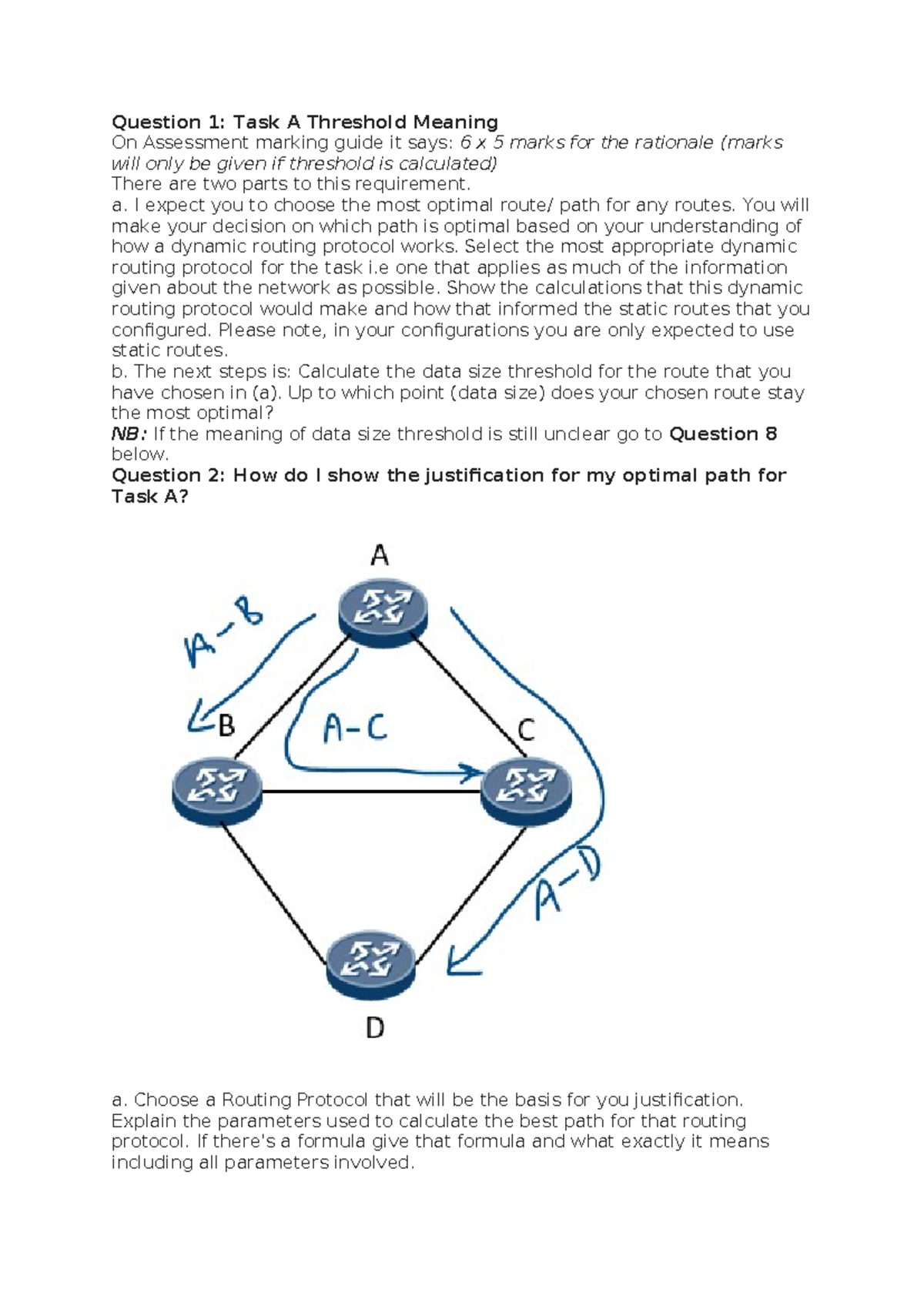 ASS3: Dynamic Routing Protocols & Threshold Calculations Guide - Studocu
