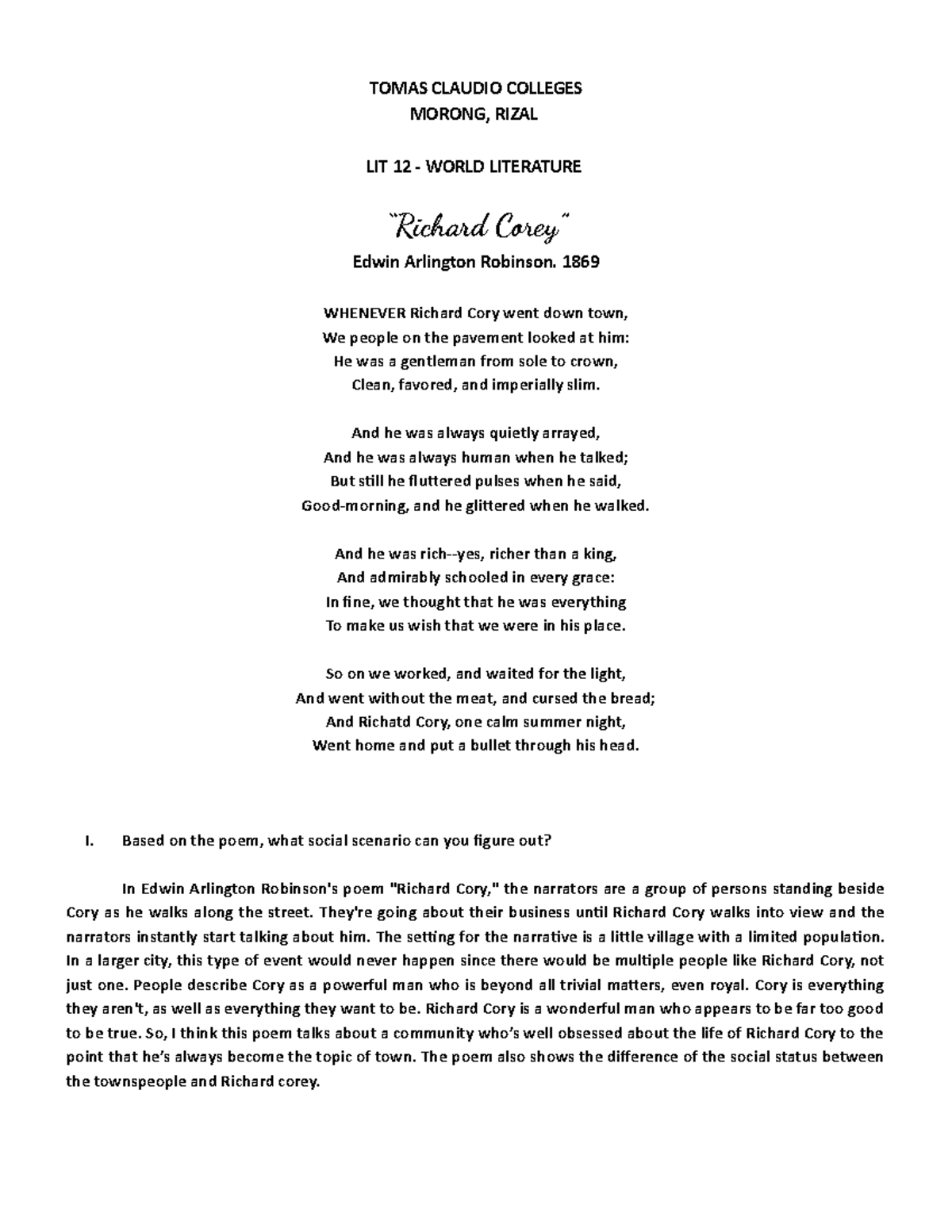 LIT 12 - Analysis of 