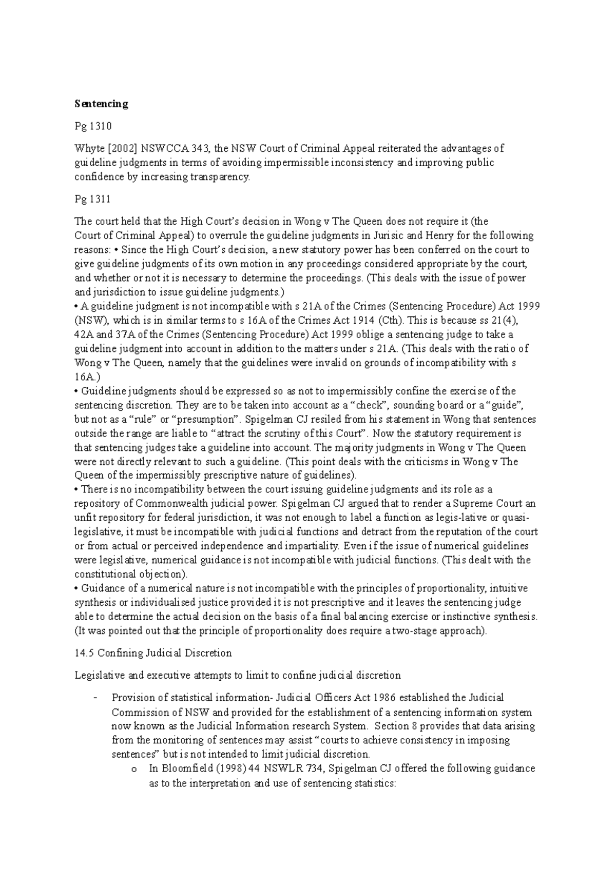 Criminal Law and Procedure B: Exam Notes on Sentencing and Guidelines ...