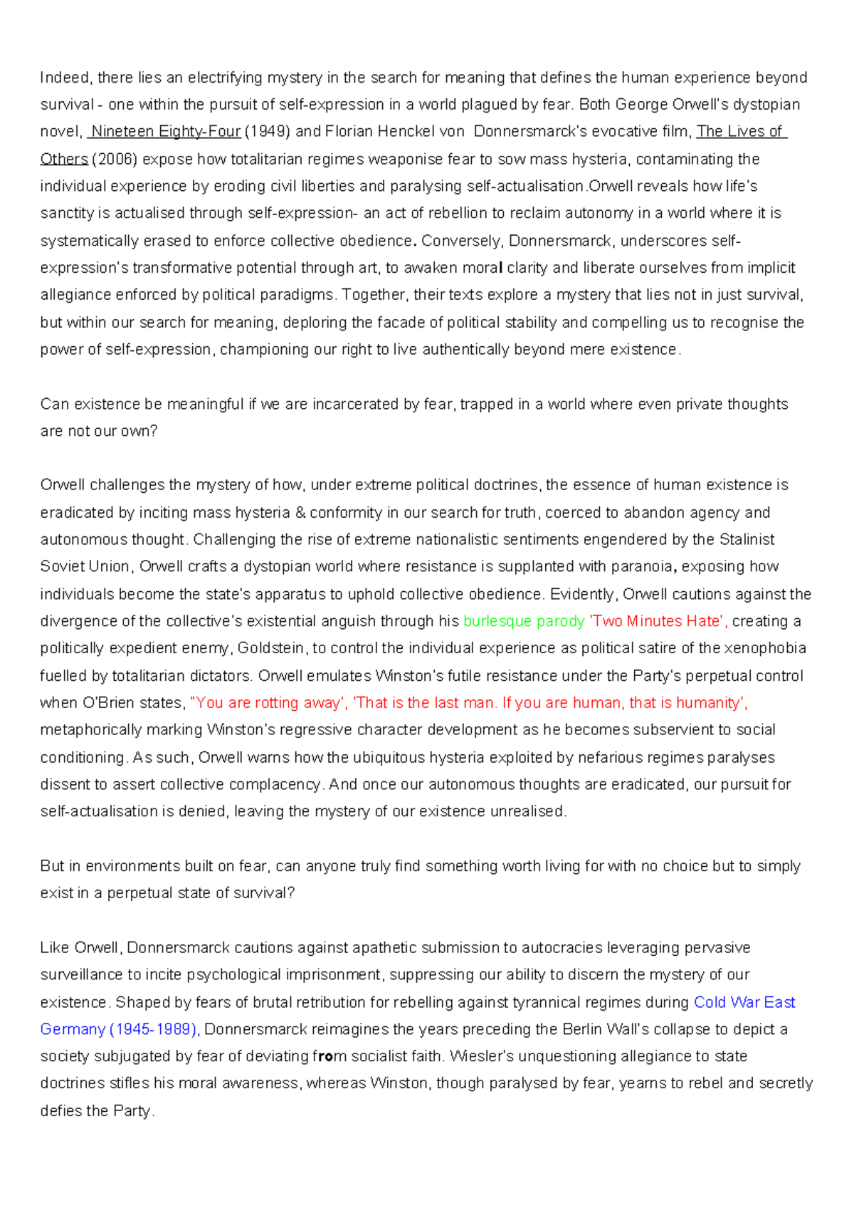 Final Y12 ENGT1 Multimodal Script: Exploring Fear and Autonomy in ...