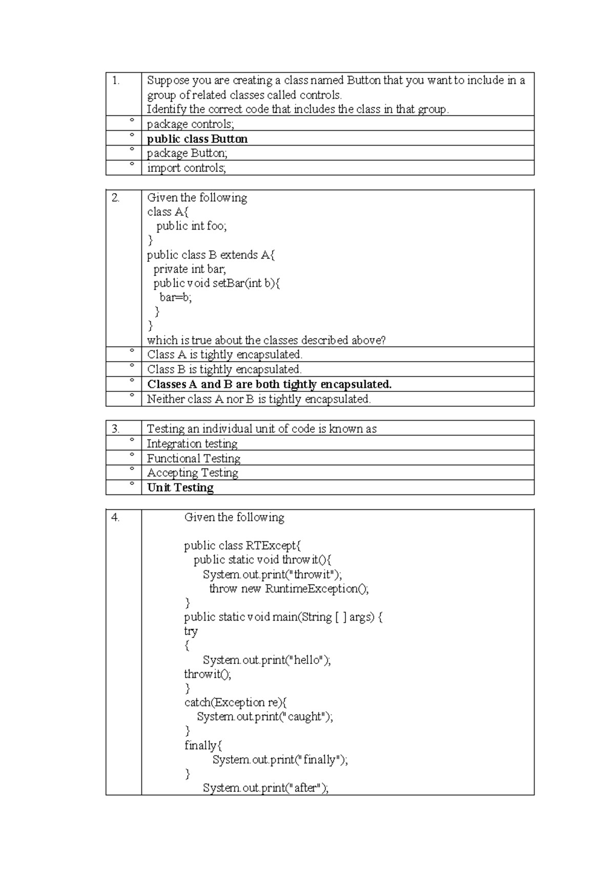 MCQ SET 1 Answers - CS101 Java Programming Concepts - Studocu