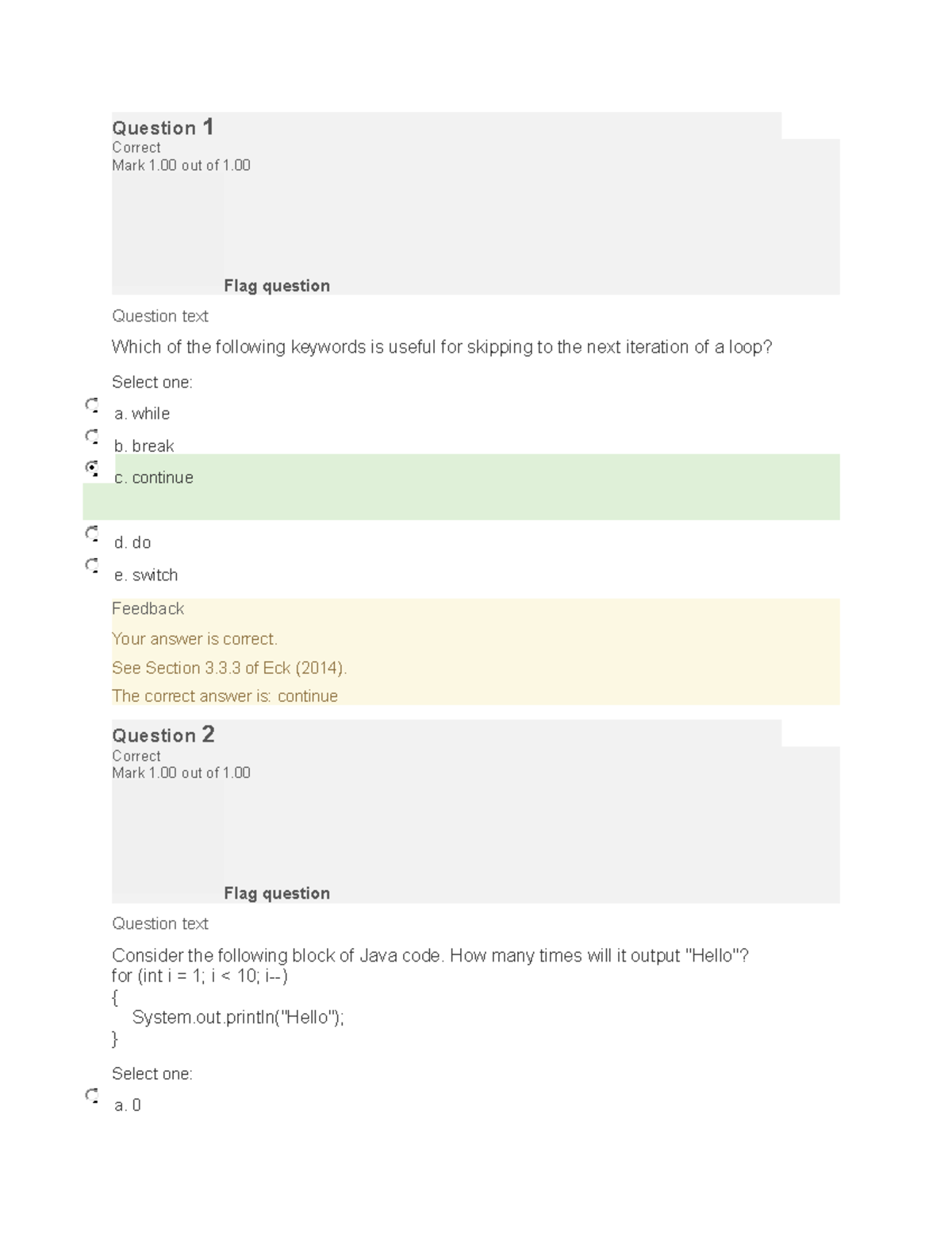 Graded Quiz - Unit 3 Java Concepts and Programming Questions - Studocu