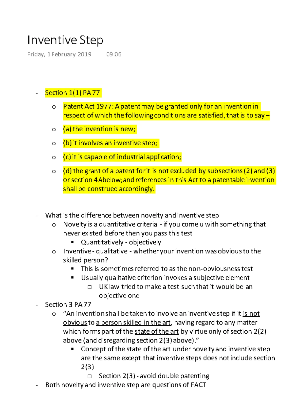 2023-2024 PG Intellectual Property Law Performance Reading List - Studocu