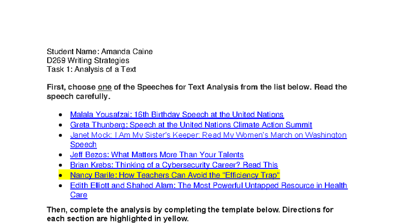D269 Writing Strategies Task 1: Analyzing Teacher Burnout Solutions ...
