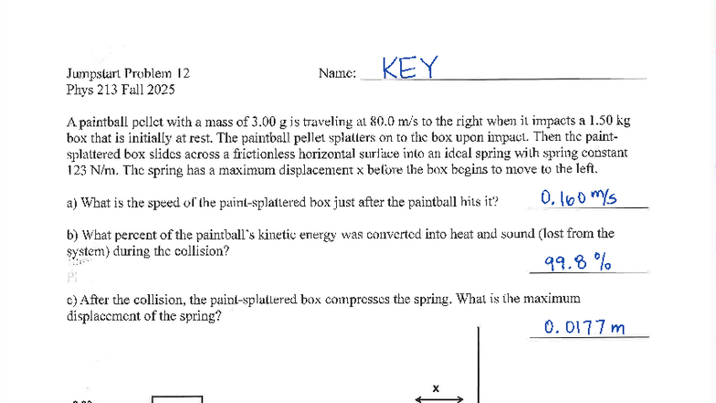 Phys 213 Fall 2025: Jumpstart Problem 12 Solution Analysis - Studocu