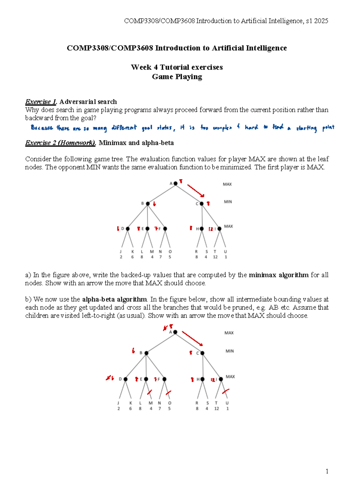 Week 4 Tutorial - COMP3308/COMP3608 Introduction to Artificial ...