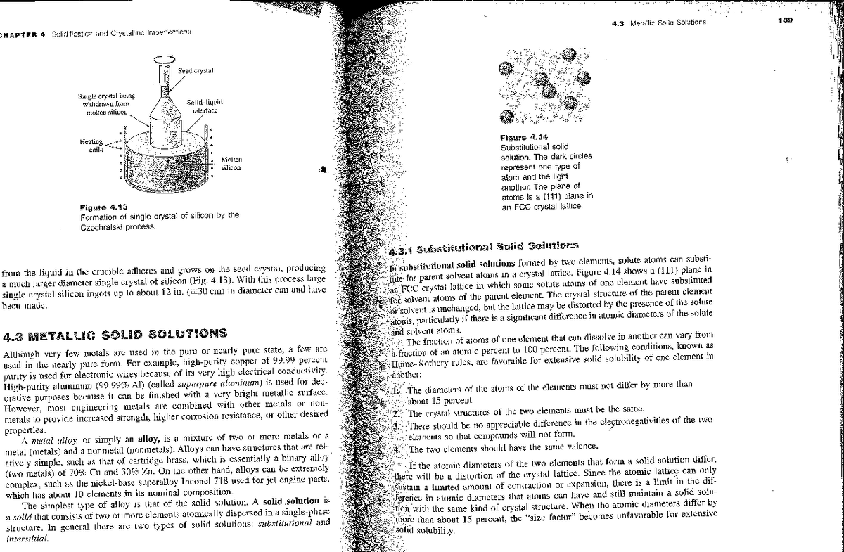 4.3 Metallic Solid Solutions: Substitutional & Interstitial Alloys ...