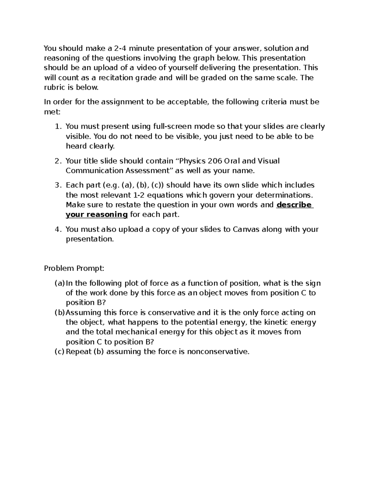 206 Oral and Visual Communication Presentation Guidelines - Studocu