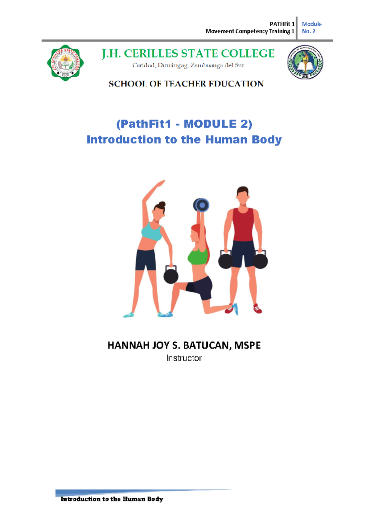 PathFit 1 Module 2: Final on Human Body Structure and Function - Studocu