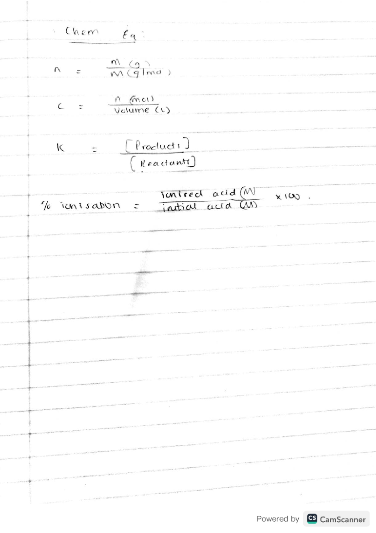 Cam Scanner 02-03-2026 10 - CHE1501 - Chem Ea : m(g) m n M ) n (mci) C ...