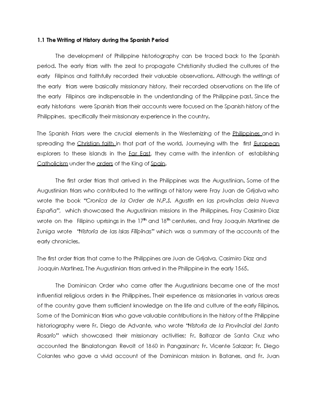 The Writing of History in the Philippines: Spanish Period Insights ...