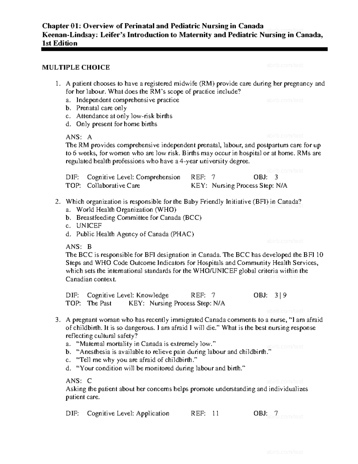 1 - Perinatal and Pediatric Nursing Study Guide (NURS 101) - Studocu