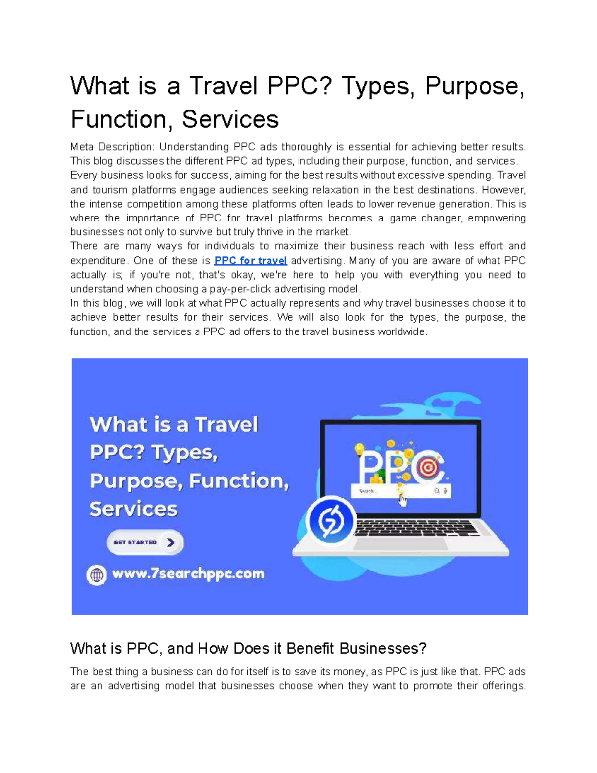 Understanding Travel PPC: Types, Purpose, and Services Explained - Studocu