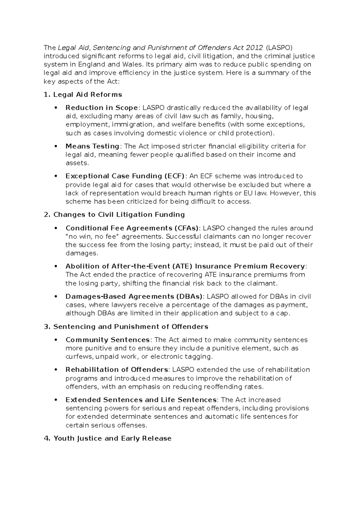 LASPO 2012 Act Summary: Key Legal Aid and Criminal Justice Reforms ...