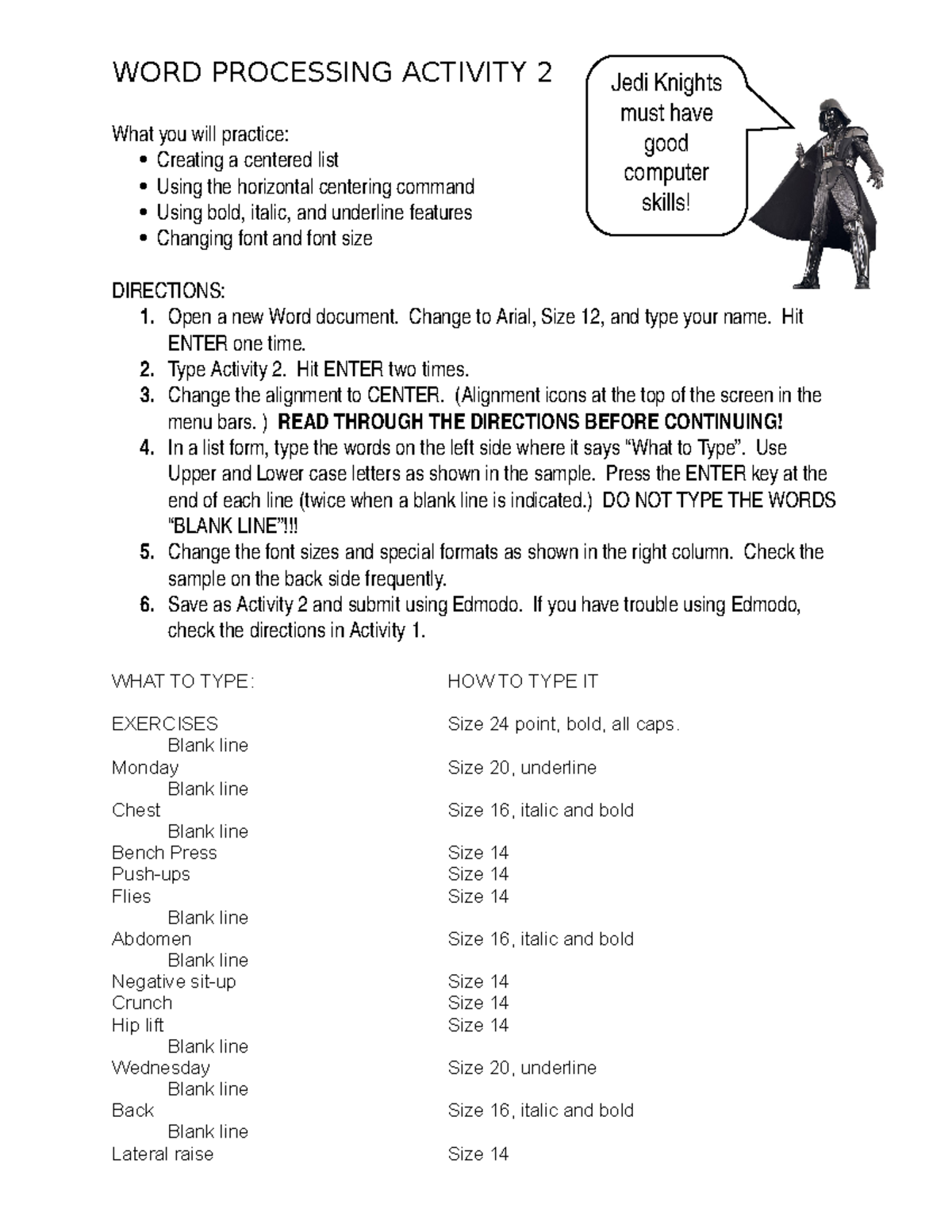 ACTIVITY 2 - WORD PROCESSING LECTURE NOTES & EXERCISES - Studocu