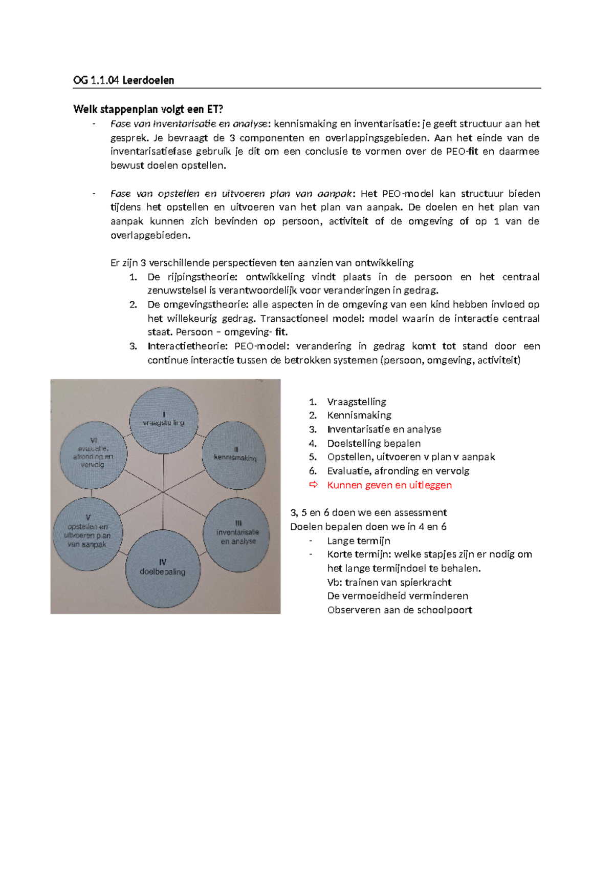 Leerdoelen OG 1.1.04: Stappenplan voor Methodisch Handelen in ...