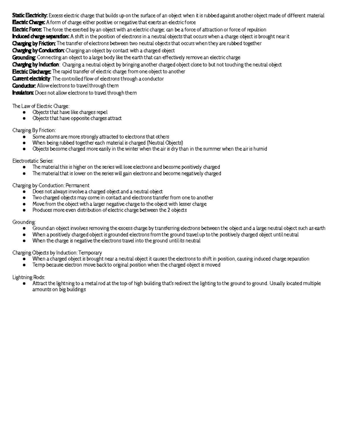 Energy & Electricity Study Notes for Science Exam (SC101) - Studocu