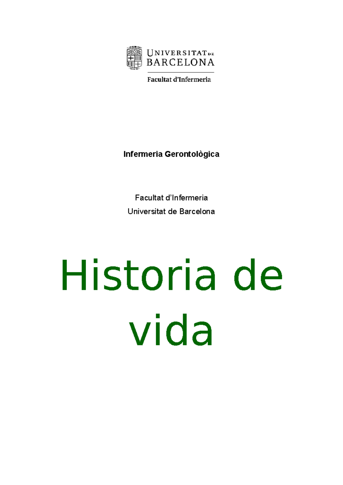 Història de Vida en Gerontologia: Estudi de l - Document Preview