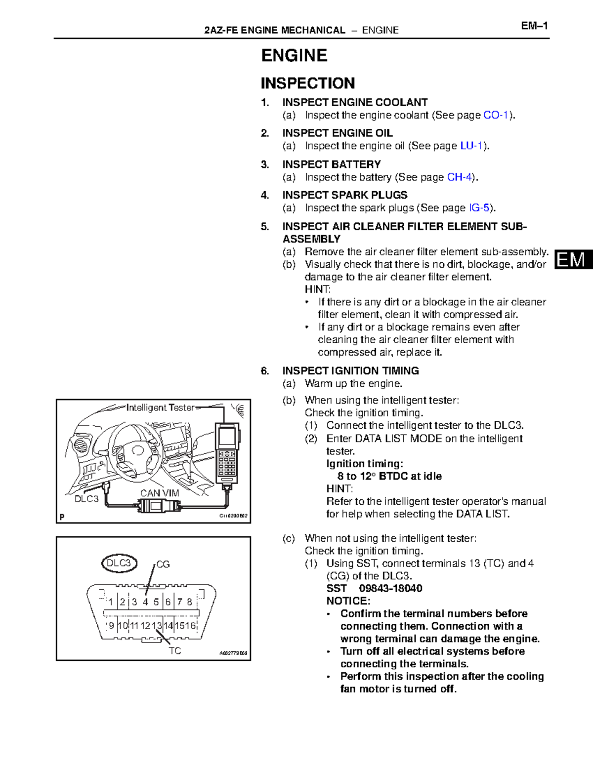 2AZ-FE Engine Mechanical Inspection and Maintenance Guide - Studocu