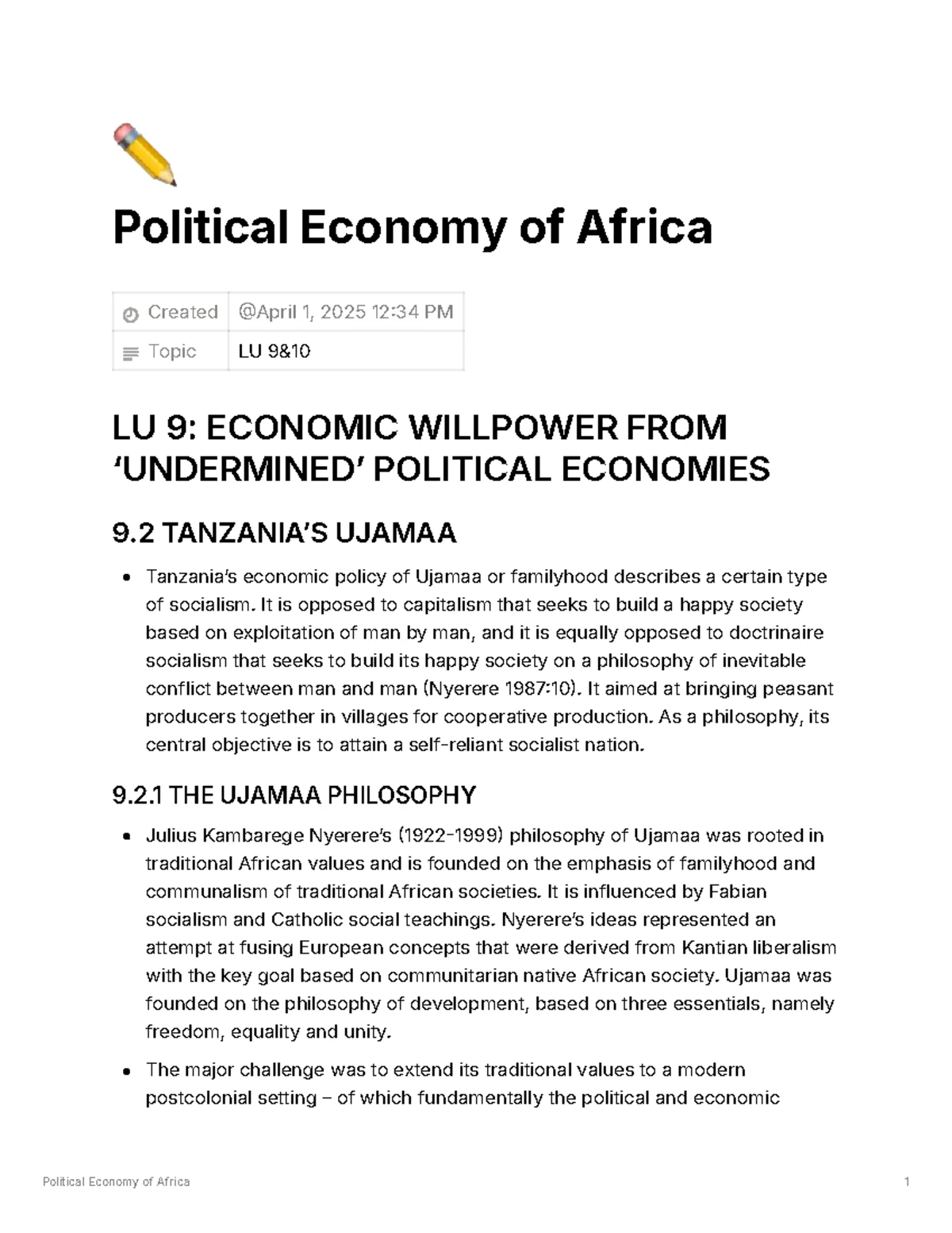 0336　POLITICAL ECONOMY OF SOUTH AFRICA Assessment 2 (2nd Attempt) - Revised Submission Guidelines - Studocu