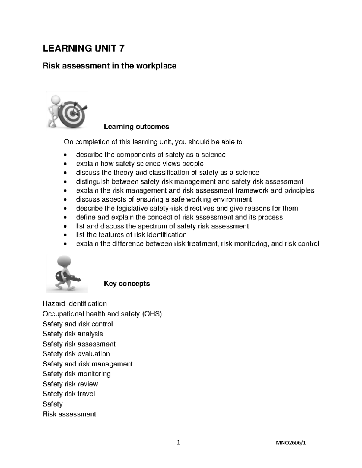 MNO2606 B0 LS05 007 - CHAPTER 7: RISK ASSESSMENT IN WORKPLACE SAFETY ...