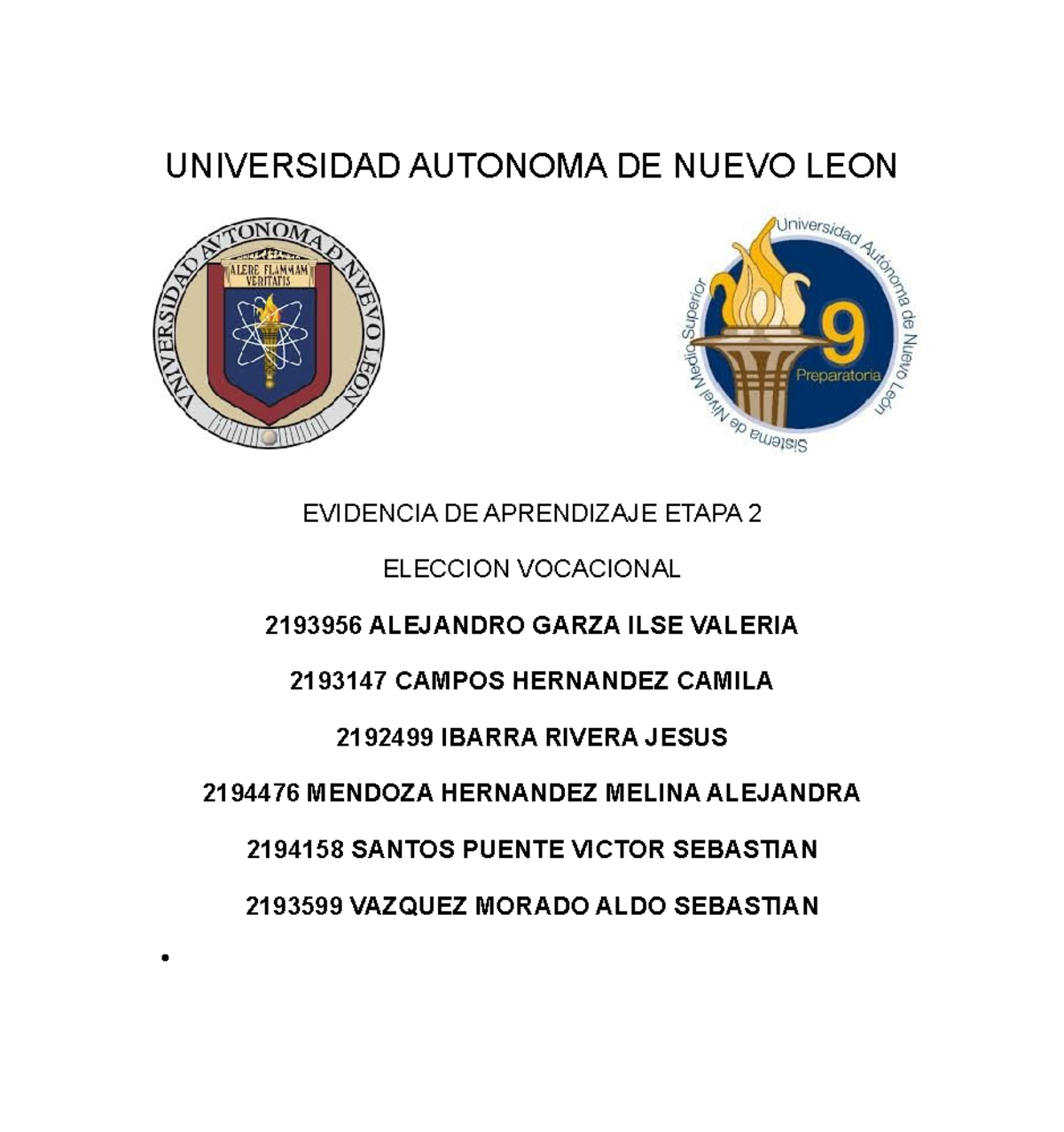 EV Etapa 2 Elec Voc - apuntes - UNIVERSIDAD AUTONOMA DE NUEVO LEON ...