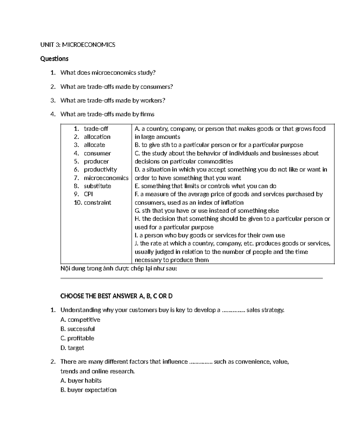 UNIT 3: Microeconomics Study Guide and Key Concepts - Studocu