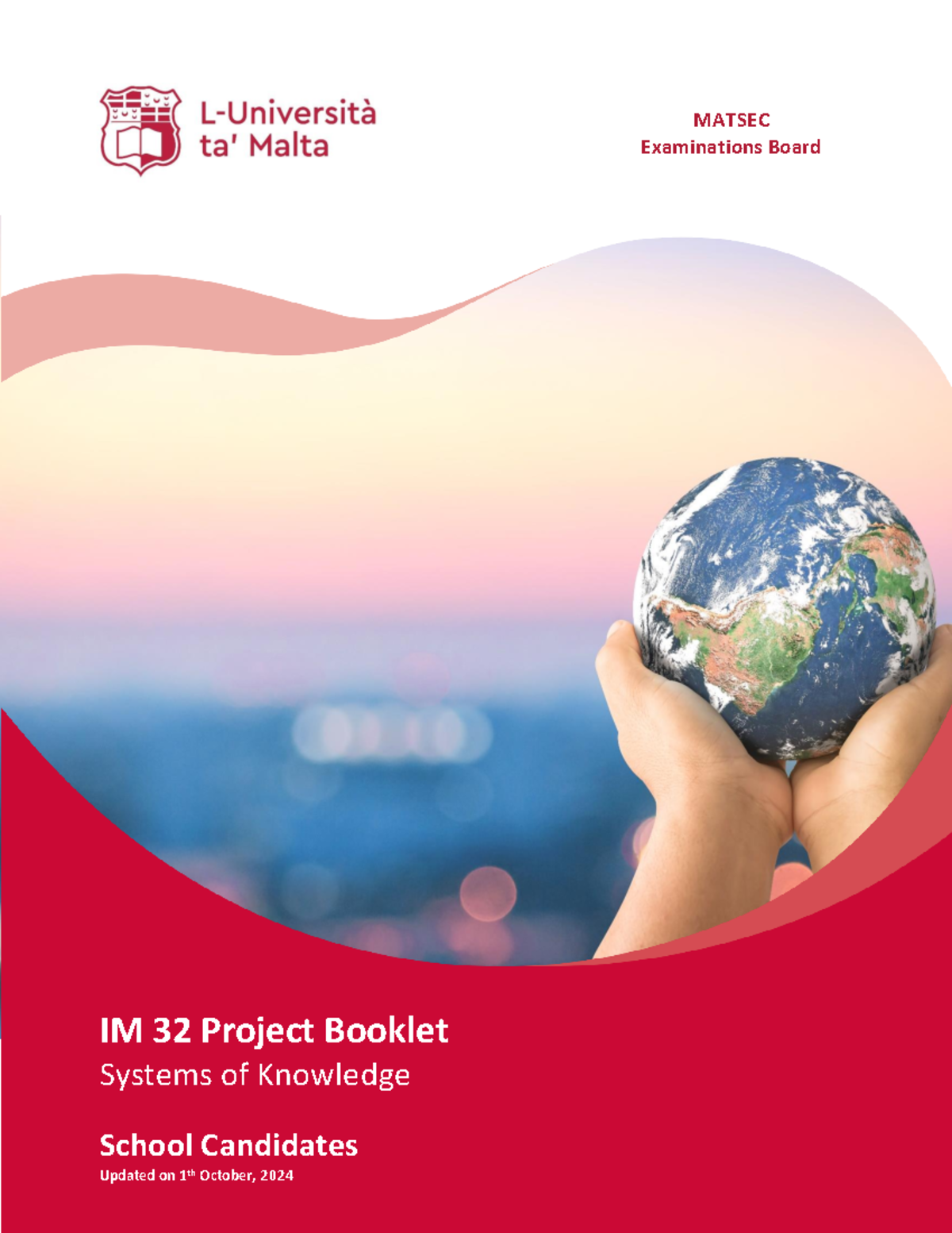 IM 32 Project Booklet: Guidelines for SOK Candidates - Studocu