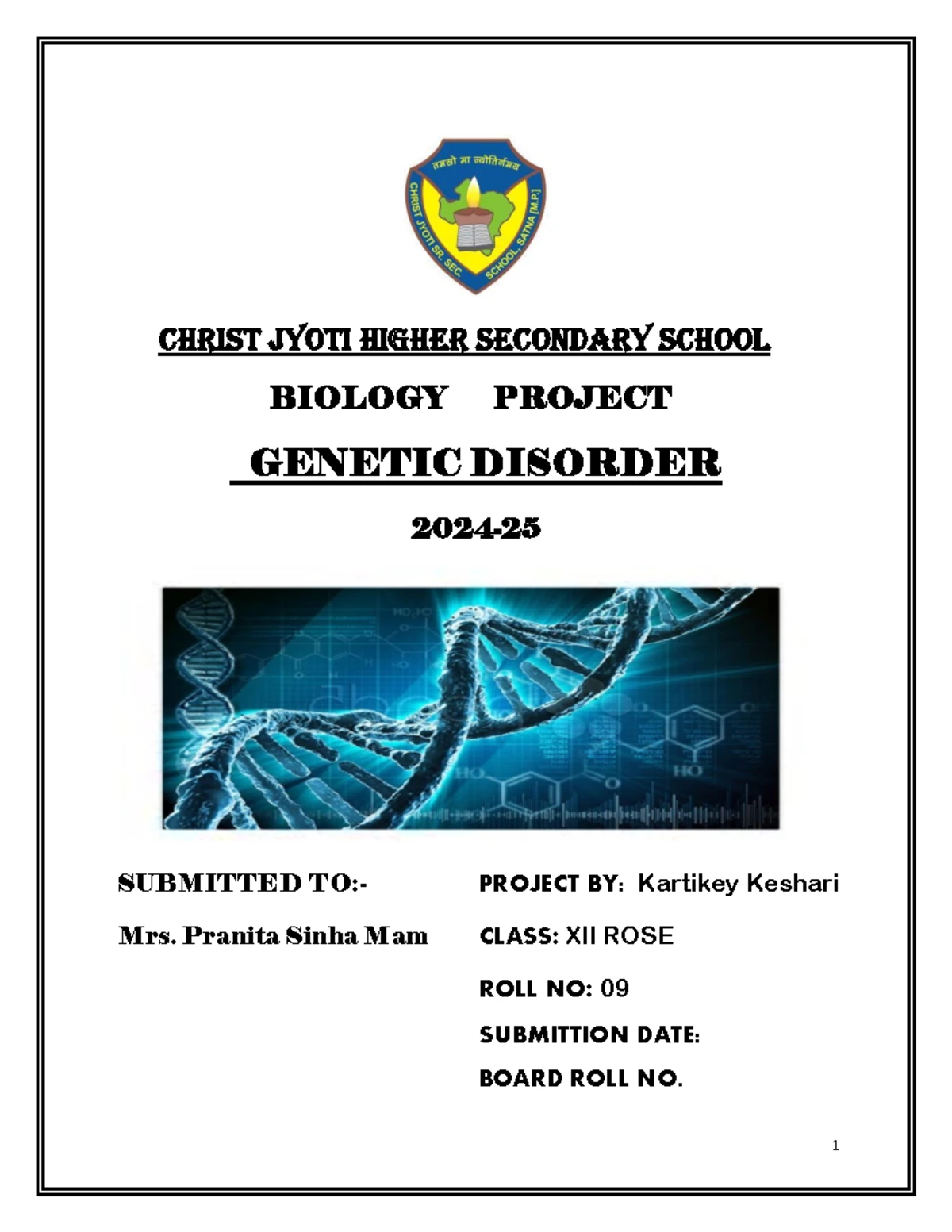 Biology Investigatory Project (BIO 101): Study of Antibiotic Resistance ...