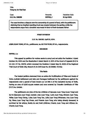 Lopez vs. David, Jr - CASE DIGEST - Title Lopez vs. David, Jr. Case G ...