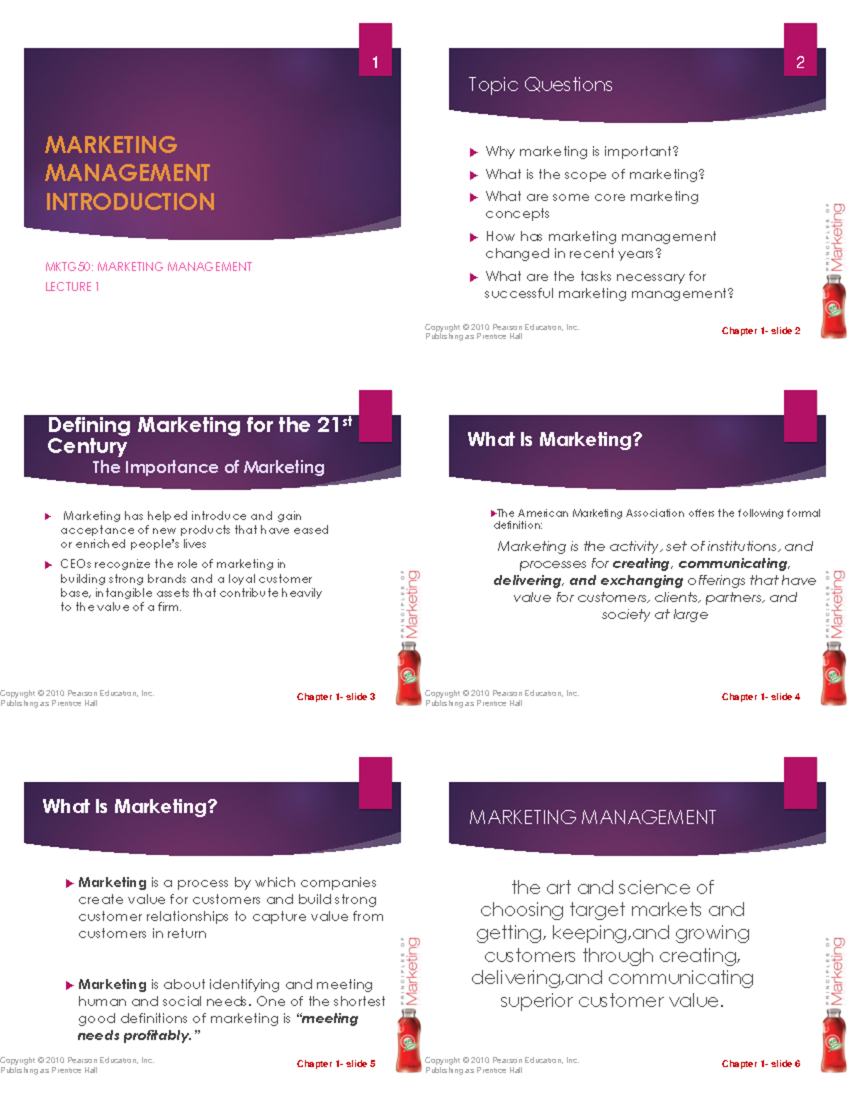 MKTG50: Lecture Notes on Marketing Management Fundamentals - Studocu