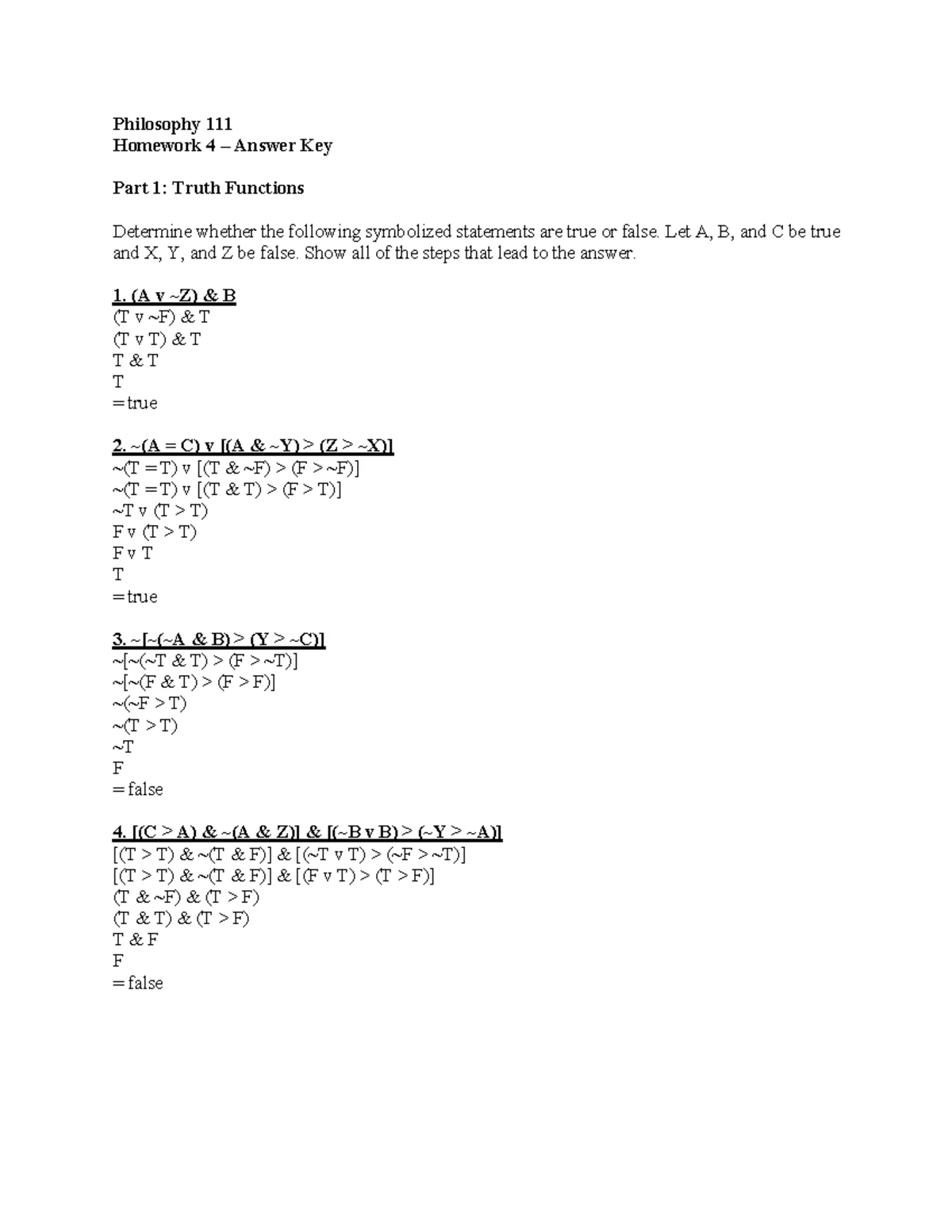 Homework 2 - Zack Fish - Philosophy 111 Homework 2 Deadline for ...