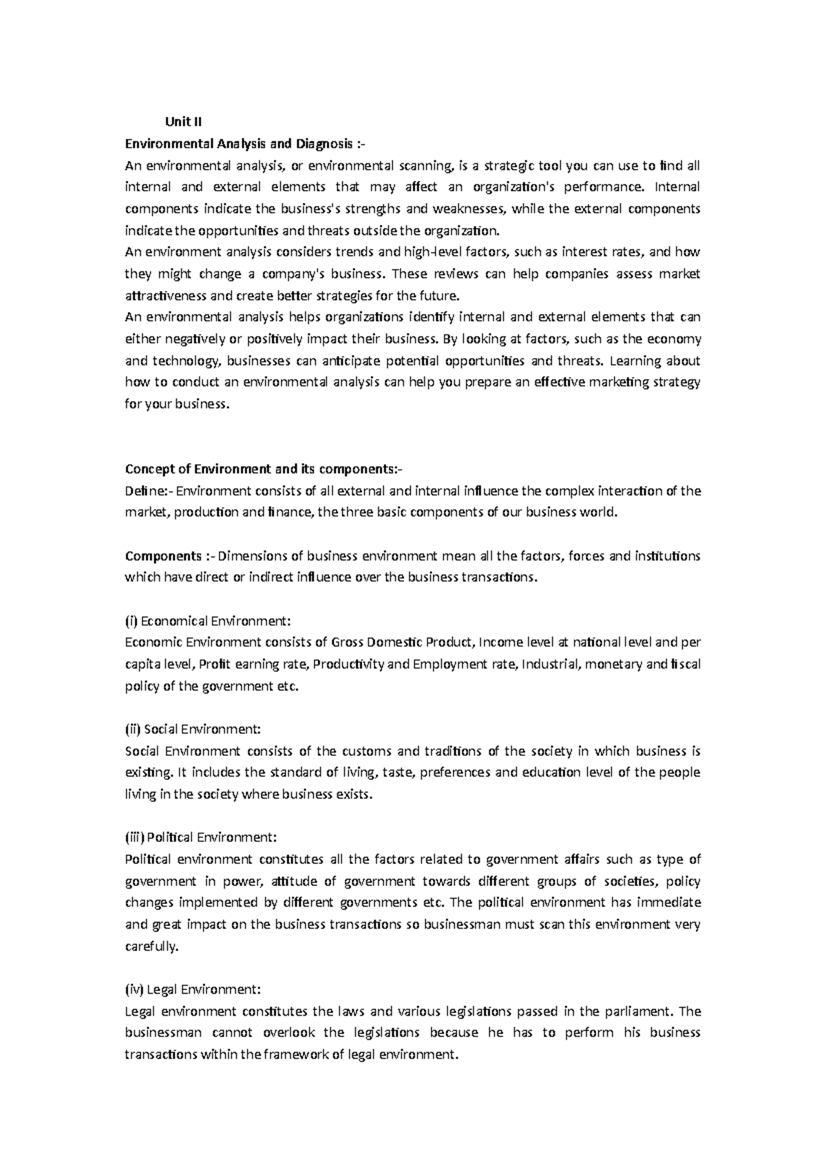 Strategic Management II: Environmental Analysis & Scanning Techniques ...