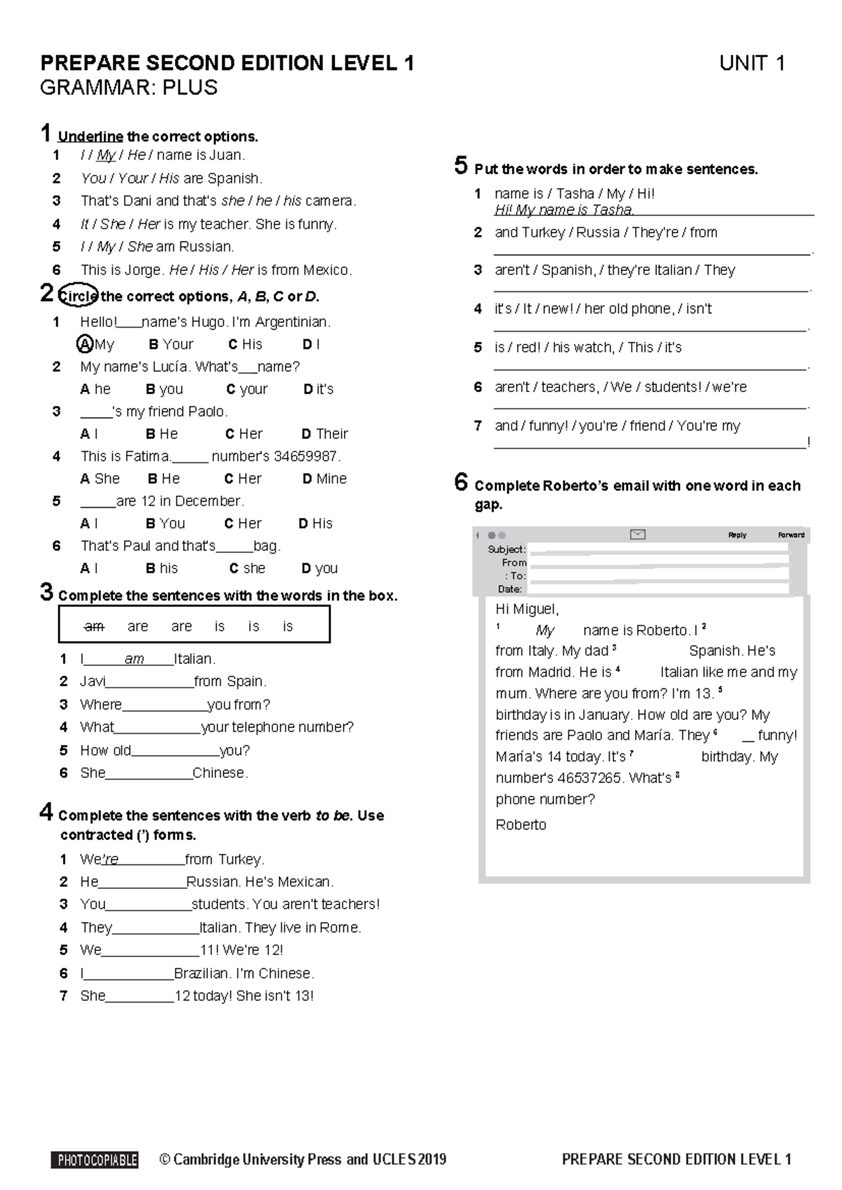 Mini Test 1: Grammar and Sentence Structure Exercises - Studocu