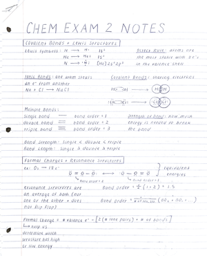 Orgo II Final Exam Review Sheet - CHEM 20283 - Studocu